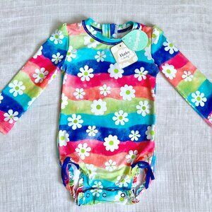 NWT Hatley Baby Girl Rashguard 6-9M Flowers